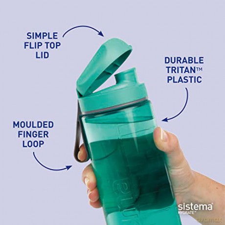 Sistema - Tritan Swift Bottle Black 600ml