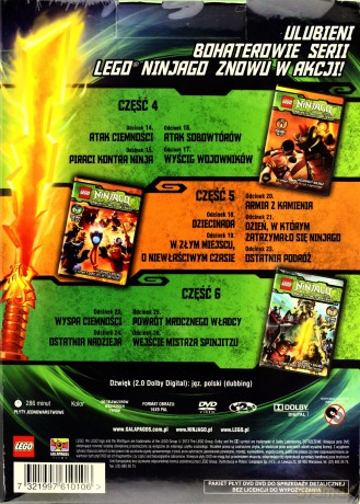 LEGO Ninjago Rok węży część 4+5+6 [BOX] [3DVD]+[Gadżet]