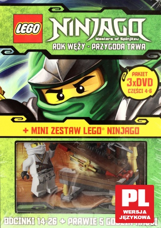 LEGO Ninjago Rok węży część 4+5+6 [BOX] [3DVD]+[Gadżet]
