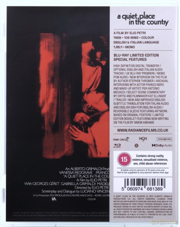 A Quiet Place In The Country (Spokojne miejsce na wsi) (Limited) [Blu-Ray]