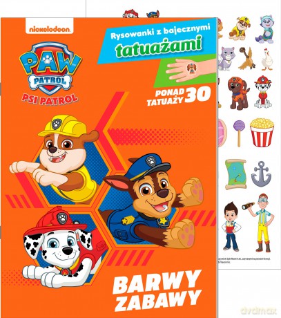 Barwy zabawy. Psi Patrol. Rysowanki z bajecznymi tatuażami [KSIĄŻKA]