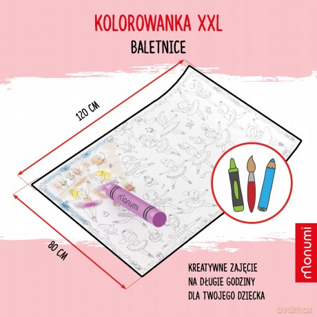 Kolorowanka podłogowa Coloring Poster XXL Baletnice