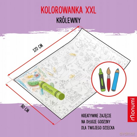 Kolorowanka podłogowa Coloring Poster XXL Królewny