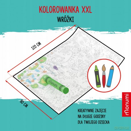 Kolorowanka podłogowa Coloring Poster XXL Wróżki