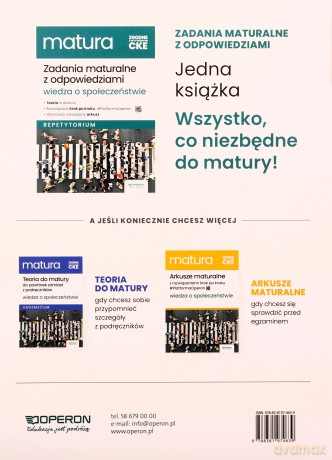 Matura 2025 Wiedza o społeczeństwie arkusze maturalne zakres rozszerzony - Artur Derdziak [KSIĄŻKA]