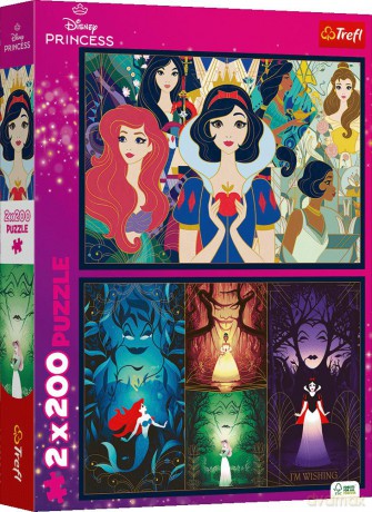 TREFL 2x200 el. Czarujące księżniczki Disney Princess (13317) [PUZZLE]