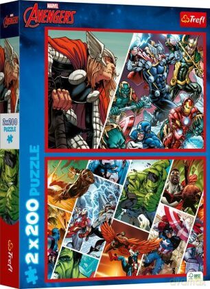 TREFL 2x200 el. Obrońcy Świata Disney Marvel The Avengers (13318) [PUZZLE]