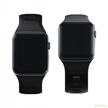 Pasek na Apple Watch 38/40/41 mm Black - 3mk Silicone Watch Strap for Apple