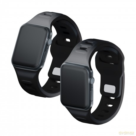 Pasek na Apple Watch 38/40/41 mm Black - 3mk Silicone Watch Strap for Apple