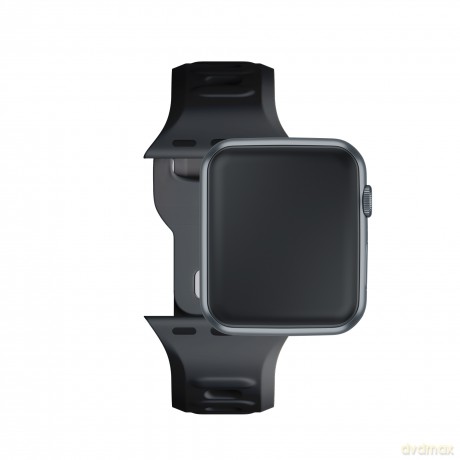 Pasek na Apple Watch 38/40/41 mm Black - 3mk Silicone Watch Strap for Apple
