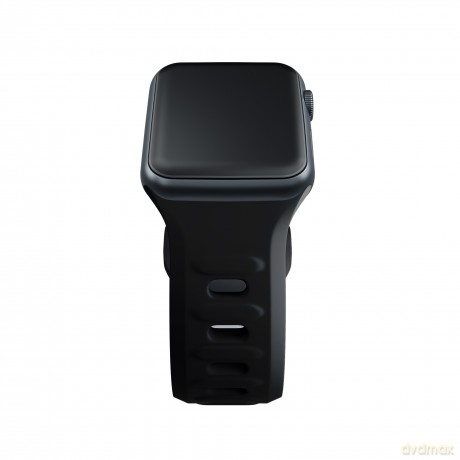 Pasek na Apple Watch 38/40/41 mm Black - 3mk Silicone Watch Strap for Apple
