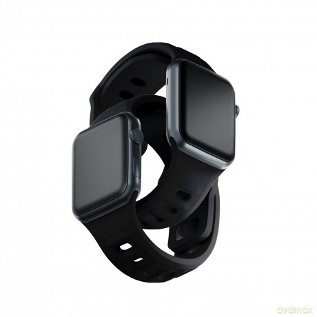Pasek na Apple Watch 38/40/41 mm Black - 3mk Silicone Watch Strap for Apple