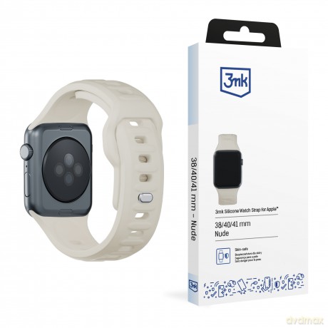 Pasek na Apple Watch 38/40/41 mm Nude - 3mk Silicone Watch Strap for Apple