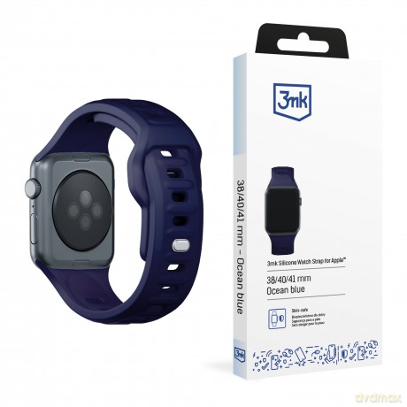 Pasek na Apple Watch 38/40/41 mm Ocean Blue - 3mk Silicone Watch Strap for Apple
