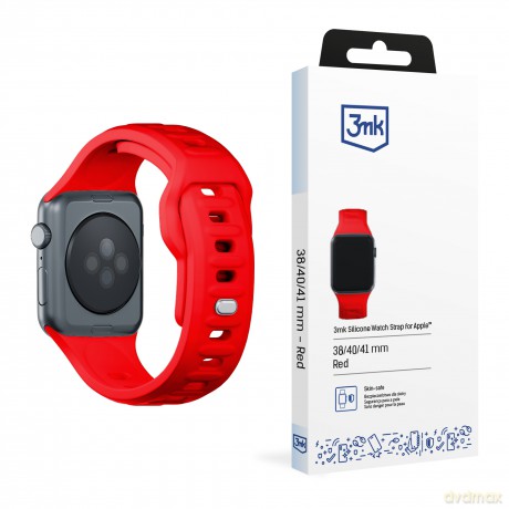 Pasek na Apple Watch 38/40/41 mm Red - 3mk Silicone Watch Strap for Apple