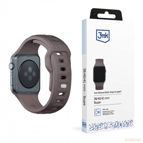 Pasek na Apple Watch 38/40/41 mm Taupe - 3mk Silicone Watch Strap for Apple