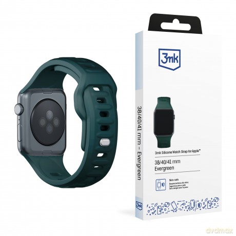 Pasek na Apple Watch 42/44/45/49 mm Evergreen - 3mk Silicone Watch Strap for Apple