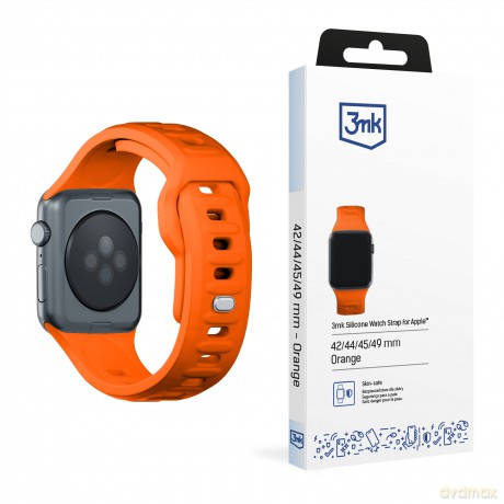 Pasek 42/44/45/49 mm Orange - 3mk Silicone Watch Strap for Apple
