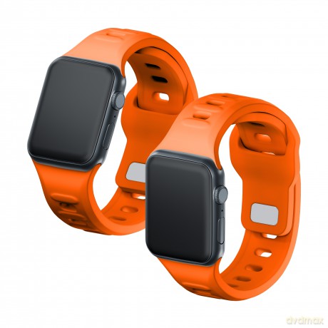 Pasek 42/44/45/49 mm Orange - 3mk Silicone Watch Strap for Apple