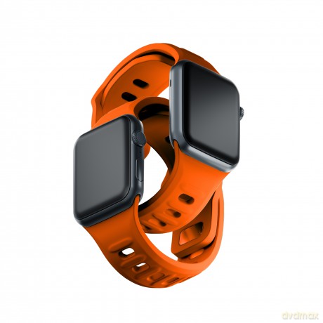 Pasek 42/44/45/49 mm Orange - 3mk Silicone Watch Strap for Apple