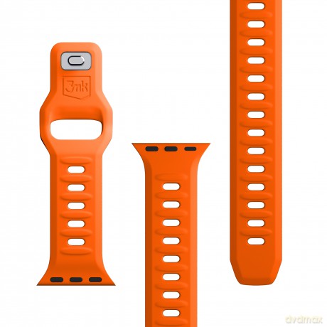 Pasek 42/44/45/49 mm Orange - 3mk Silicone Watch Strap for Apple