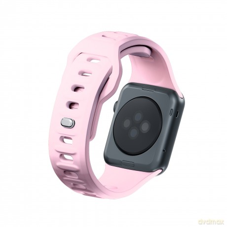 Pasek na Apple Watch 42/44/45/49 mm Powder Pink - 3mk Silicone Watch Strap for Apple
