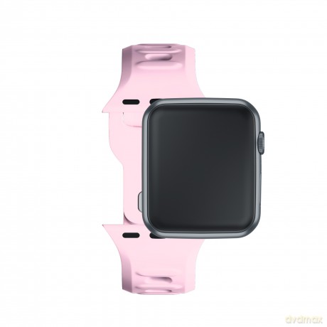 Pasek na Apple Watch 42/44/45/49 mm Powder Pink - 3mk Silicone Watch Strap for Apple