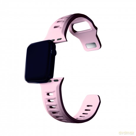 Pasek na Apple Watch 42/44/45/49 mm Powder Pink - 3mk Silicone Watch Strap for Apple