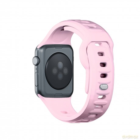 Pasek na Apple Watch 42/44/45/49 mm Powder Pink - 3mk Silicone Watch Strap for Apple