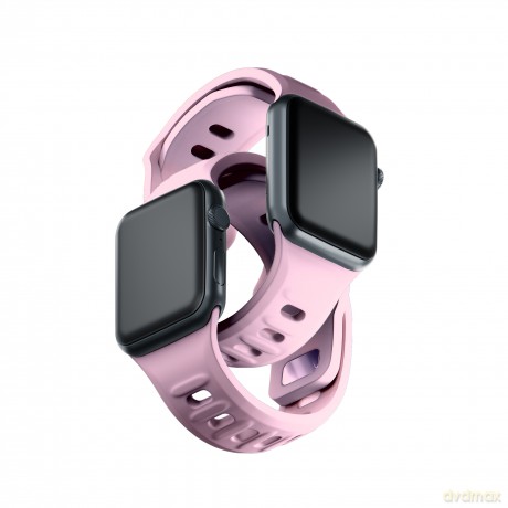 Pasek na Apple Watch 42/44/45/49 mm Powder Pink - 3mk Silicone Watch Strap for Apple