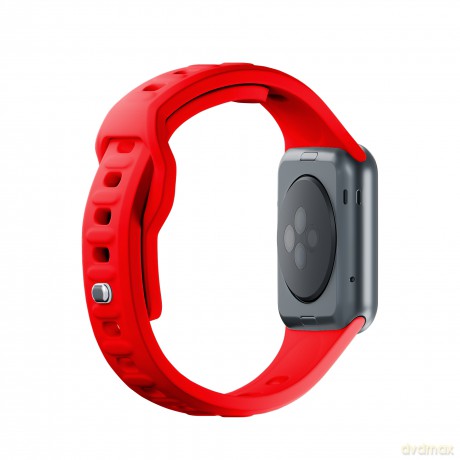 Pasek na Apple Watch 42/44/45/49 mm Red - 3mk Silicone Watch Strap for Apple