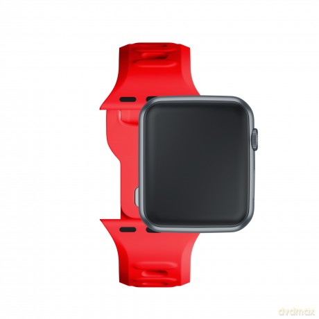 Pasek na Apple Watch 42/44/45/49 mm Red - 3mk Silicone Watch Strap for Apple