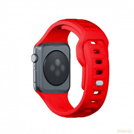 Pasek na Apple Watch 42/44/45/49 mm Red - 3mk Silicone Watch Strap for Apple