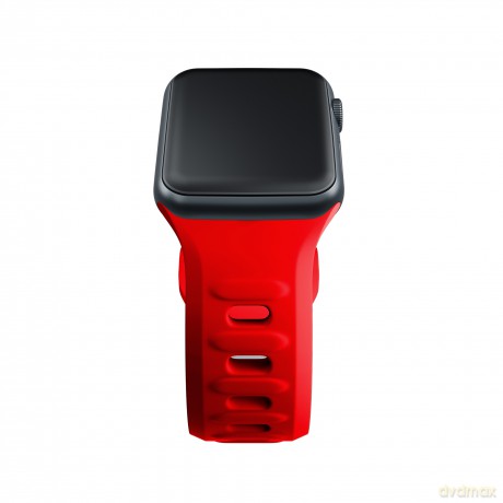 Pasek na Apple Watch 42/44/45/49 mm Red - 3mk Silicone Watch Strap for Apple