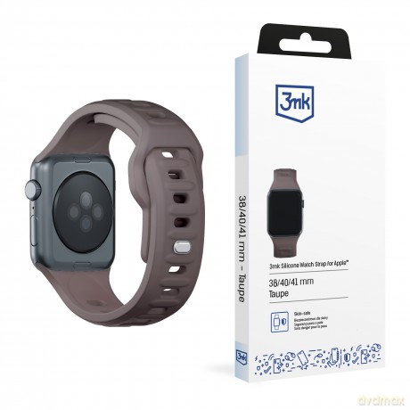 Pasek na Apple Watch 42/44/45/49 mm Taupe - 3mk Silicone Watch Strap for Apple