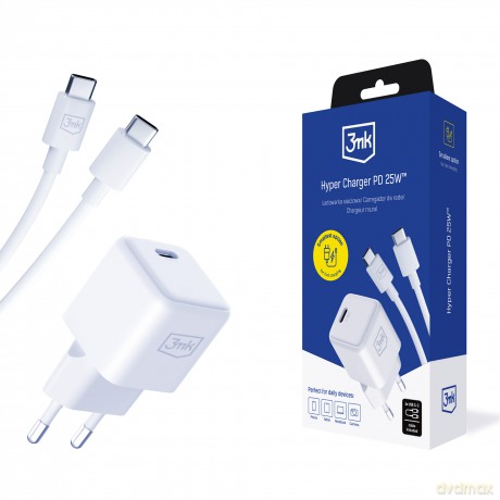Kabel 3mk Hyper Charger PD 25W + 1x USB-C-C