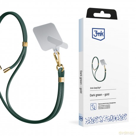 Smycz do smartfona Dark Green (gold) - 3mk EasyClip