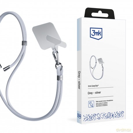Smycz do smartfona Grey (silver) - 3mk EasyClip