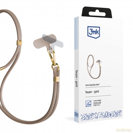Smycz do smartfona Taupe (gold) - 3mk EasyClip Elite