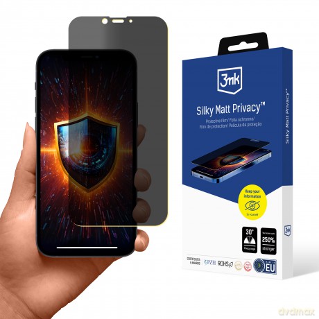 Folia Ochronna Prywatyzująca na Apple iPhone 13 Pro Max - 3mk Silky Matt Privacy
