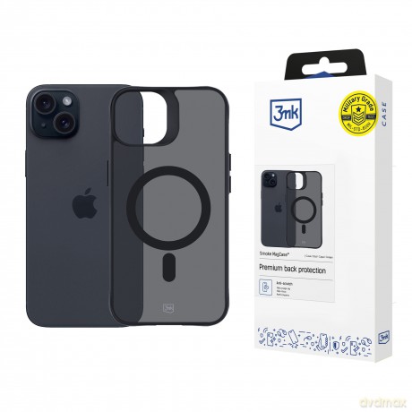 Etui naApple iPhone 15 Plus - 3mk Smoke MagCase