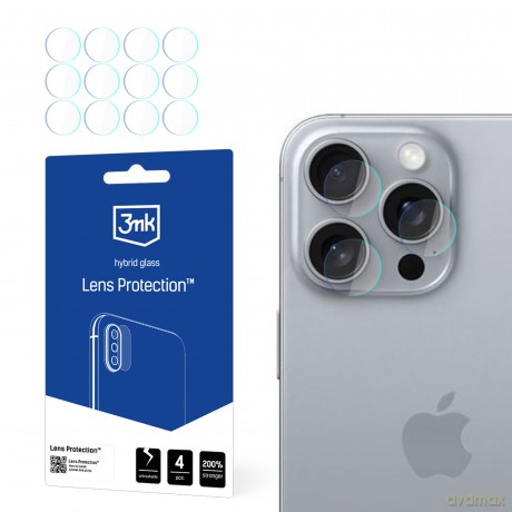 Ochrona na Obiektyw Aparatu do Apple iPhone 16 Pro - 3mk Lens Protection