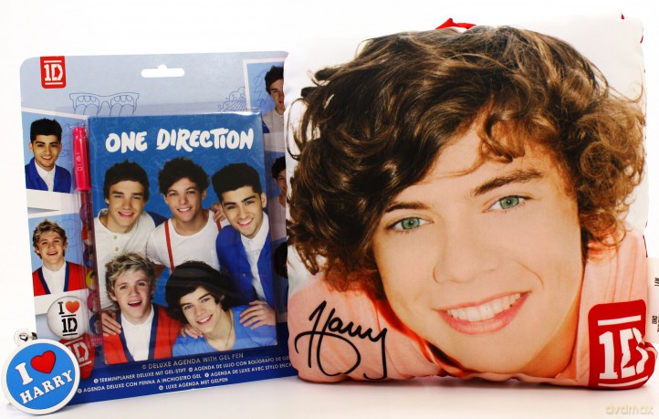 One Direction - Harry: Poduszka + Brelok + Notatnik z Długopisem Żelowym [3xGADŻET]