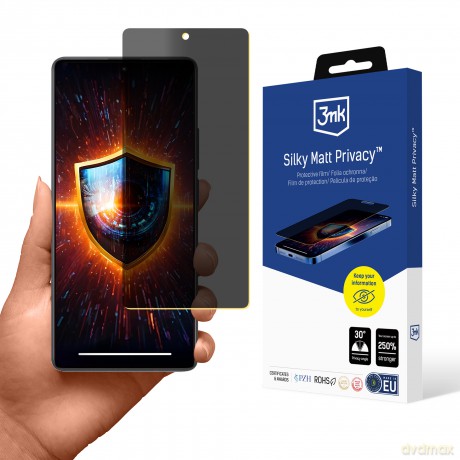 Folia Ochronna Prywatyzująca na Redmi Note 13 Pro 4G - 3mk Silky Matt Privacy