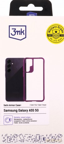 Samsung Galaxy A55 5G - 3mk Satin Armor Case+ Purple