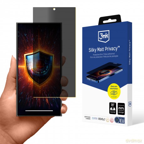 Folia Ochronna Prywatyzująca na Samsung Galaxy S24 Ultra - 3mk Silky Matt Privacy