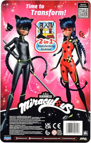 MIRACULOUS: BIEDRONKA I CZARNY KOT Lalka Switch Ladybug, lalka