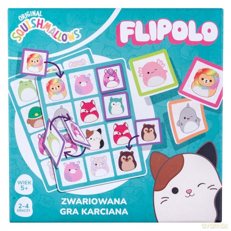 SQUISHMALLOWS Gra Karciana Flipolo, gra [KARTY]