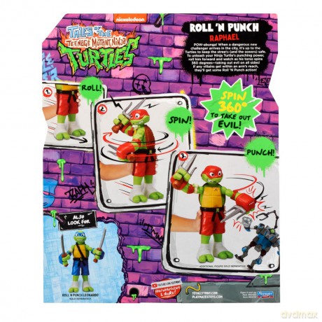 WOJOWNICZE ŻÓŁWIE NINJA Roll N Puch Raphael, figurka
