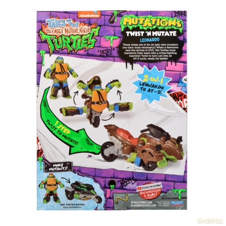 WOJOWNICZE ŻÓŁWIE NINJA Twist n Mutate Leonardo, pojazd z figurką [FIGURKA]